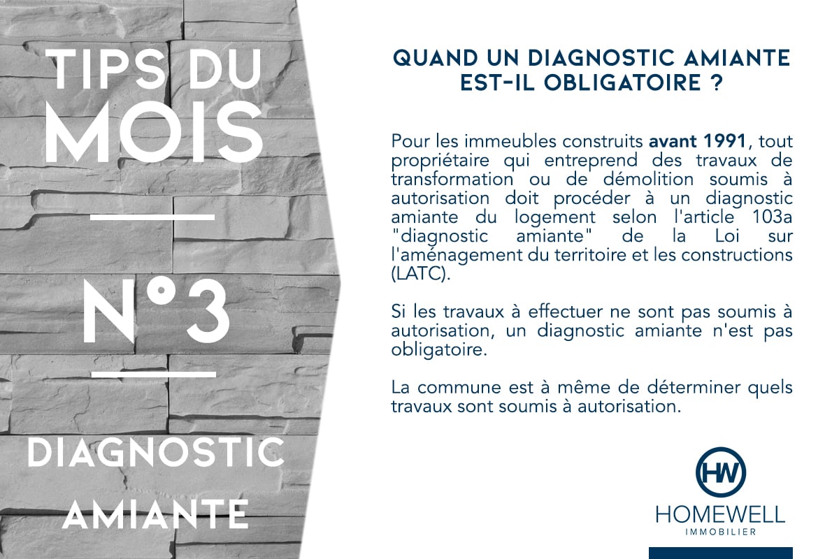 Quand un diagnostic amiante est-il obligatoire ?