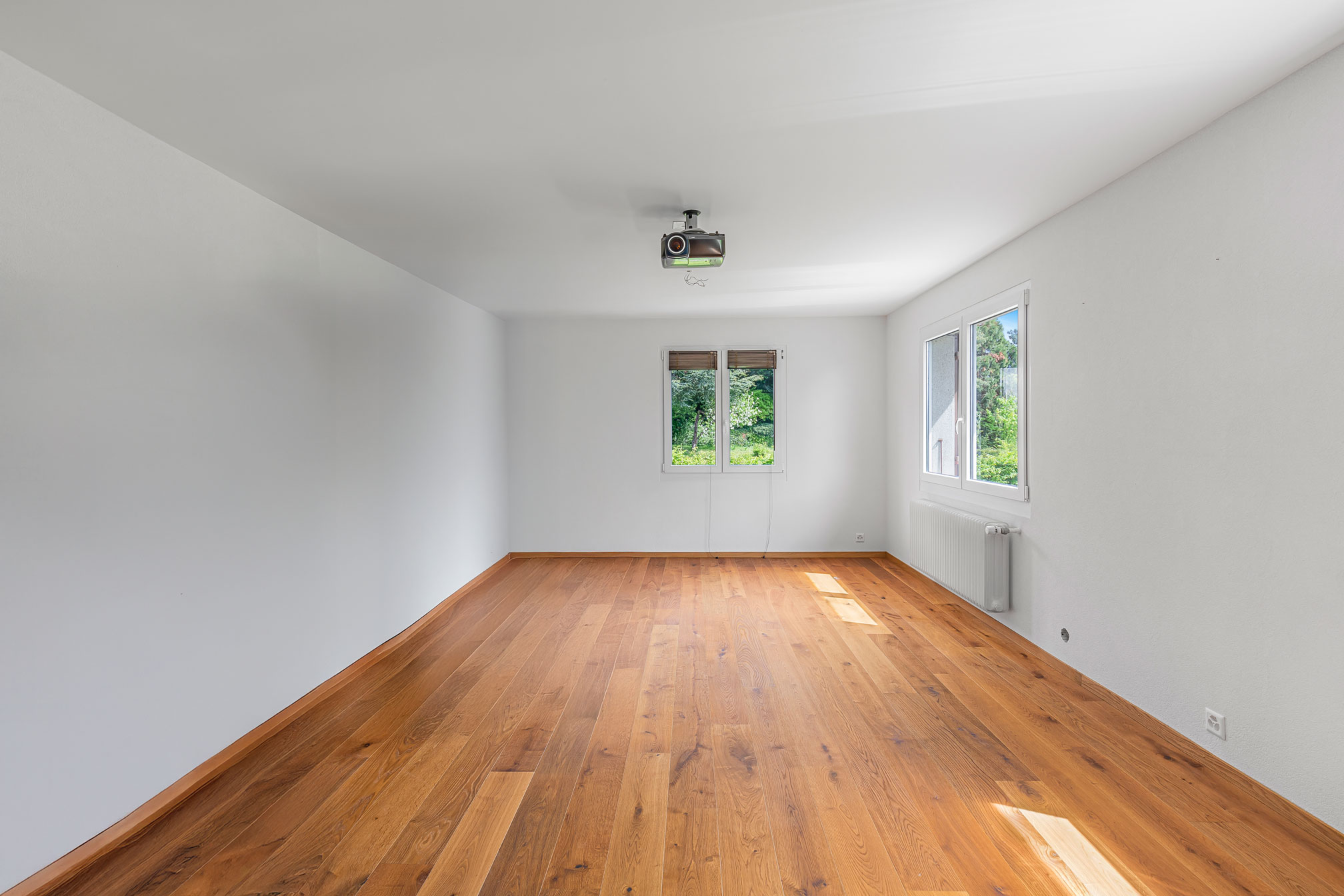 Salle de projection ou bureau à Vevey avec parquet