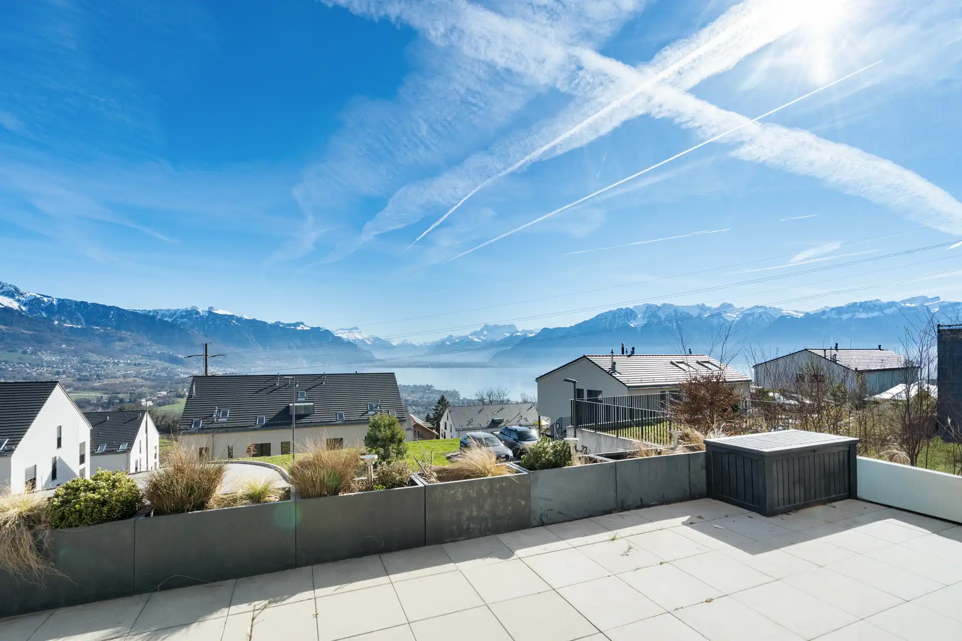 Villa individuelle avec vue panoramique sur le lac au cœur de Jongny