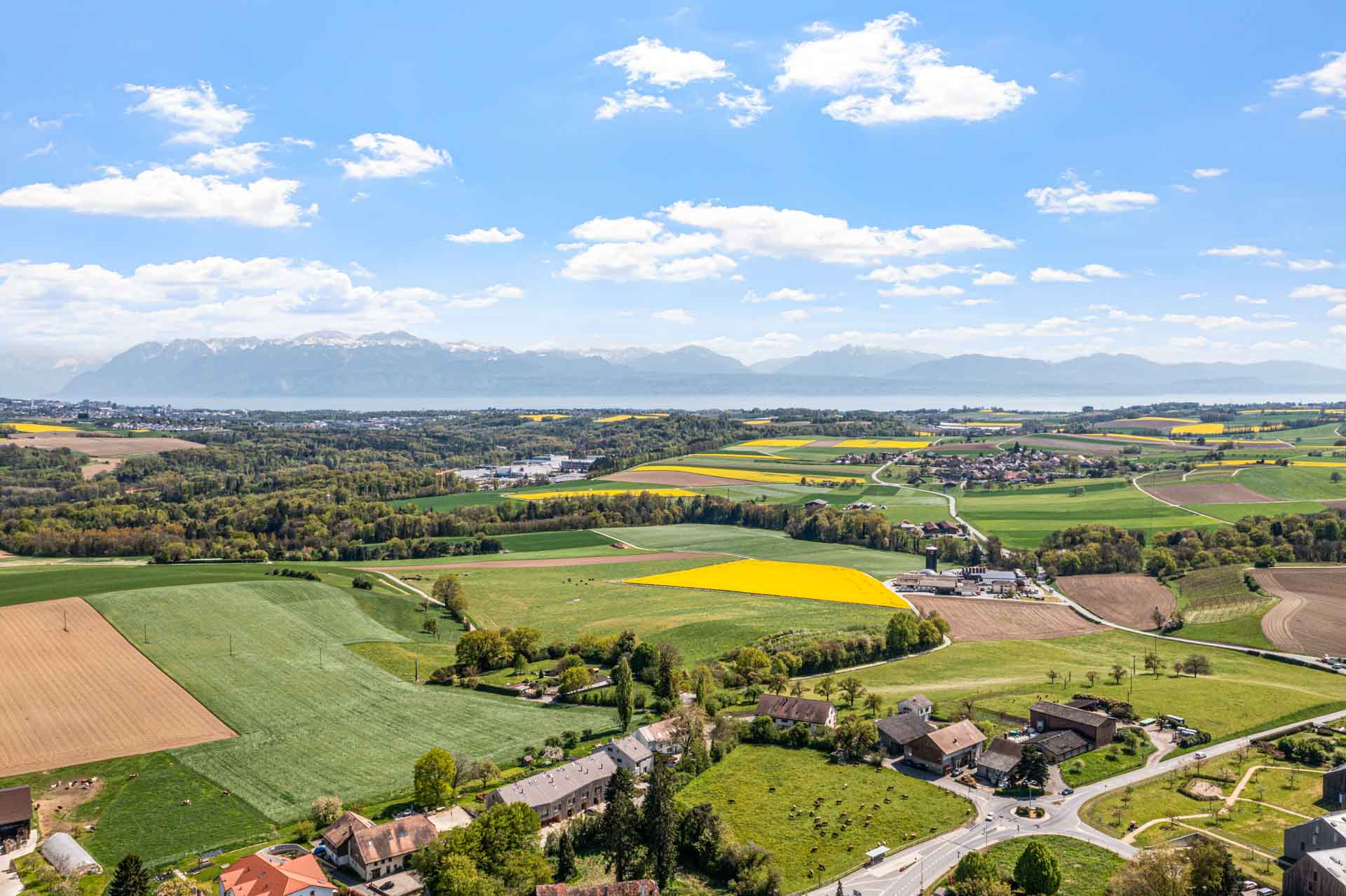 Vue dégagée sur la campagne vue dégagée campagne Gollion paysage ouvert