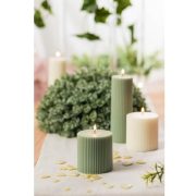 13294-decoration-bougie-pilier-cannelee-vert-sauge